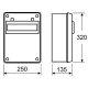 Dimensions boitier étanche 11 modules IP54 SOLERA