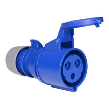 Prise mobile femelle 2P+T 16A 220/230V IP44