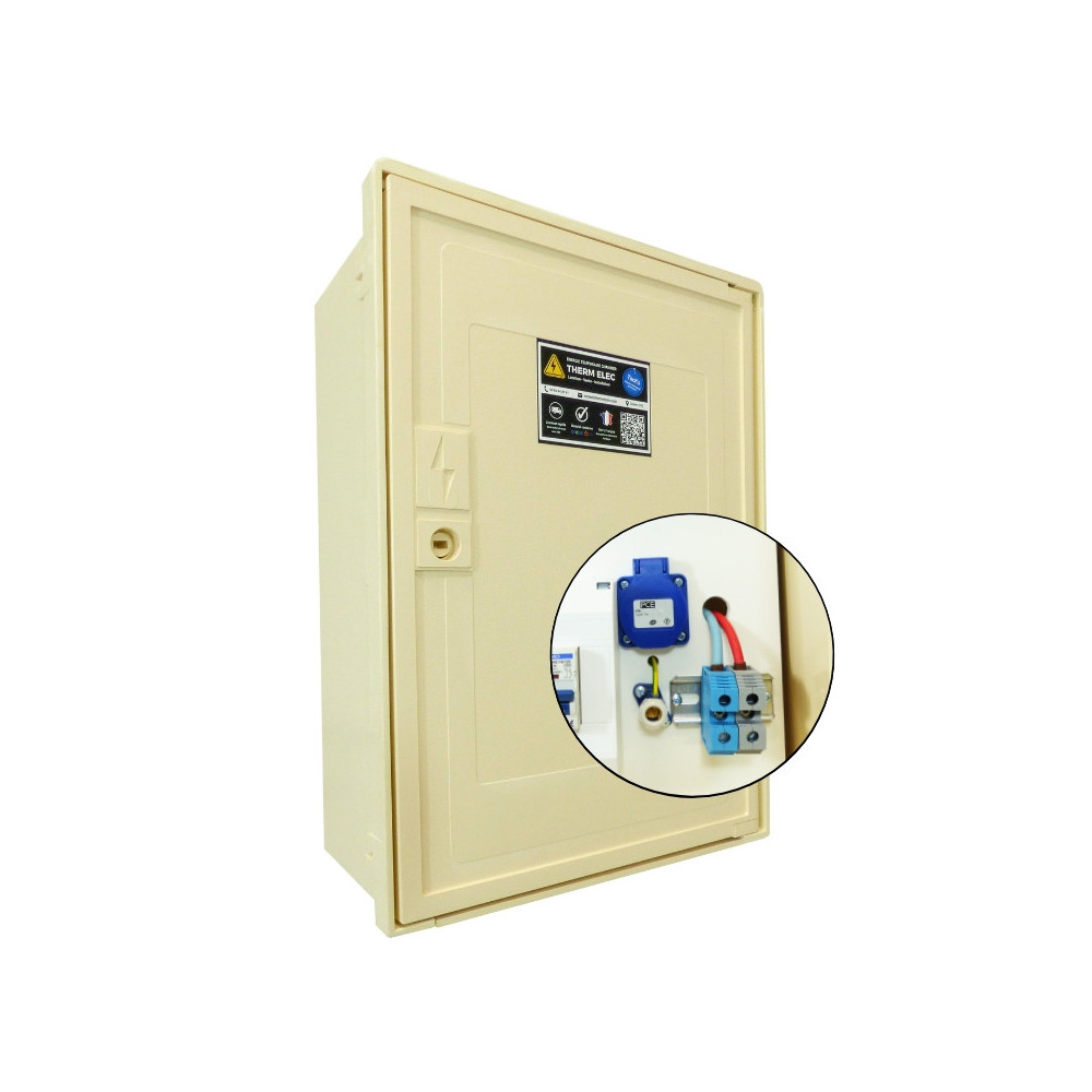 Coffret de chantier monophasé 3/6/9 kW seul avec bornier et prise