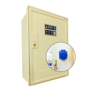 Coffret de chantier ENEDIS monophasé 3/6/9 kVA avec 1 prise
