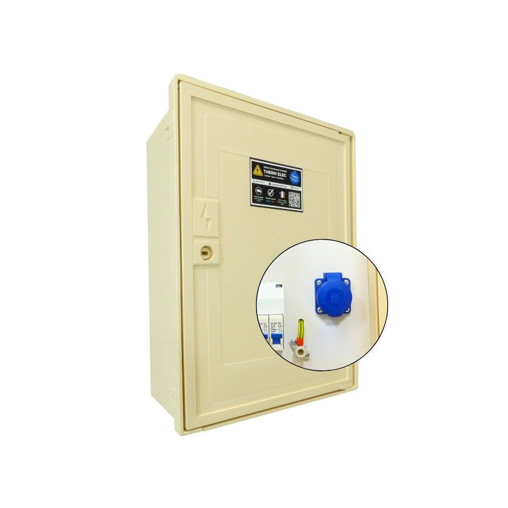 Coffret de chantier ENEDIS monophasé 12 kVA avec 1 prise