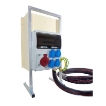 Compteur chantier triphasé 18/36 kW avec prise 63A