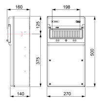 Schéma boite étanche distribution 11 modules