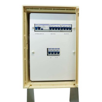 Coffret de chantier avec 2 prises 16A 400v et 4 prises 16A 230v