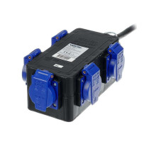 Coffret électrique événementiel avec 5 prises 230v monophasé