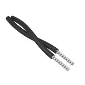 1) Câble torsadé aérien 2x25 mm2 en aluminium vendu au mètre