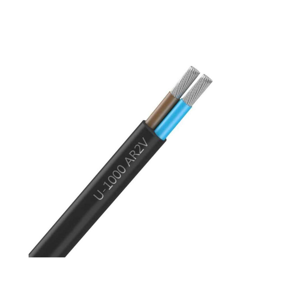 Câble rigide en aluminium U-1000 AR2V 2x25 mm2