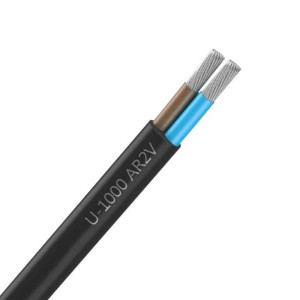 Câble rigide en aluminium U-1000 AR2V 2x25 mm2