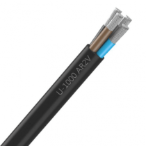 Câble en aluminium U-1000 AR2V 4x35 mm2 rigide noir