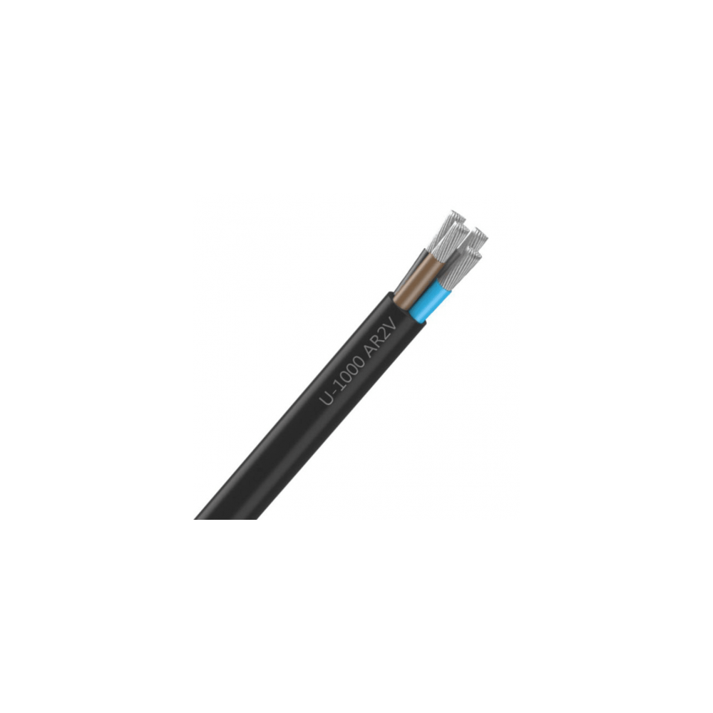 Câble en aluminium U-1000 AR2V 4x35 mm2 rigide noir