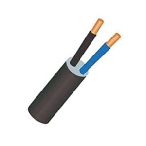 Câble rigide noir en cuivre U1000 R2V 2x25mm2 au mètre
