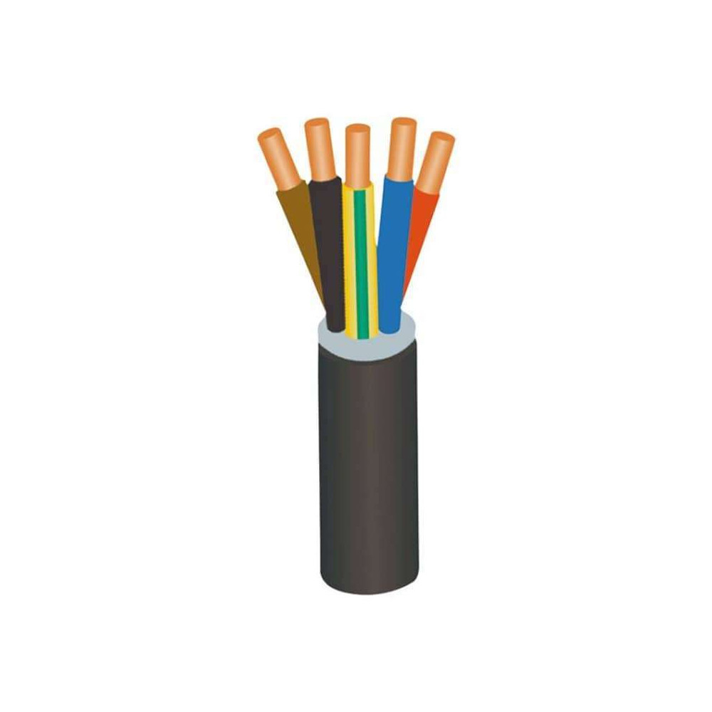 Câble électrique souple en cuivre HO7RNF 5G2,5 mm2 au mètre Câble électrique souple en cuivre HO7RNF 5G2,5 mm2 au mètre