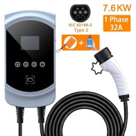 Borne de recharge connectée monophasé 7,6 KW - Mode 3 - Prise type 2