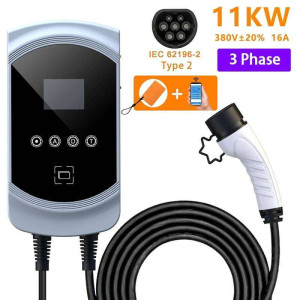 Borne de recharge connectée triphasé 11 KW - Mode 3 - Prise type 2