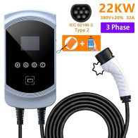 Borne de recharge connectée triphasé 22 KW - Mode 3 - Prise type 2 ...