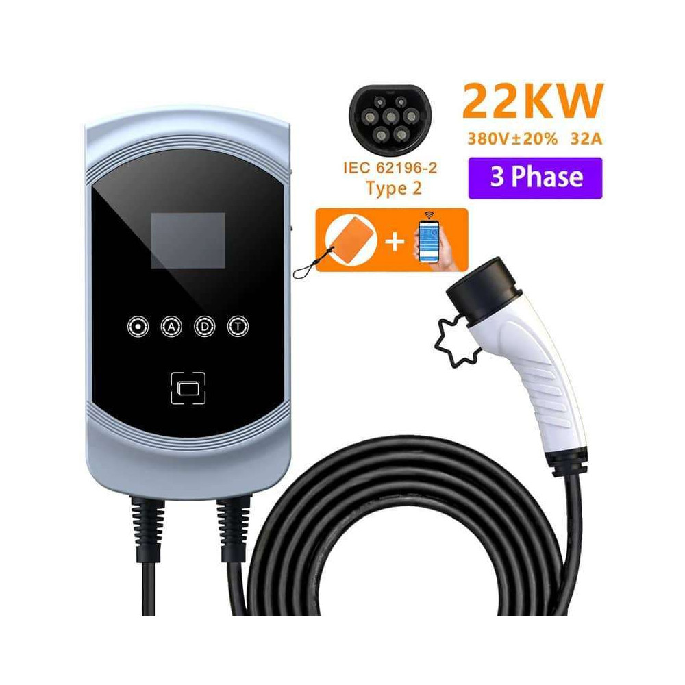 Borne de recharge intelligente triphasé 22 KW 32A type 2