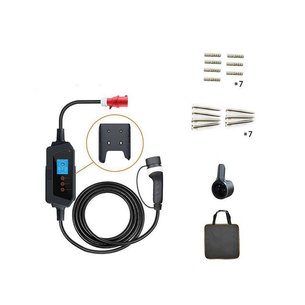 Chargeur EV Portable 22KW Type 2 Vers Prise CEE Triphasée