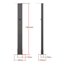 Dimensions poteau de support borne VE