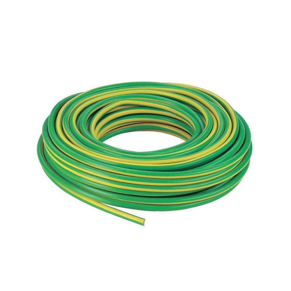 Câble HO7VK 6 mm² VERT JAUNE couronne 100 mètres