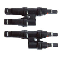 Paire de connecteurs MC4 2 entrées pour panneaux solaires