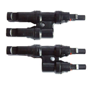 Paire de connecteurs MC4 2 entrées pour panneaux solaires