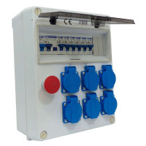 Coffret ABS 400v avec 6 prises 16A 230v