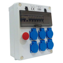 Coffret de distribution triphasé 400v avec 6 prises 16A