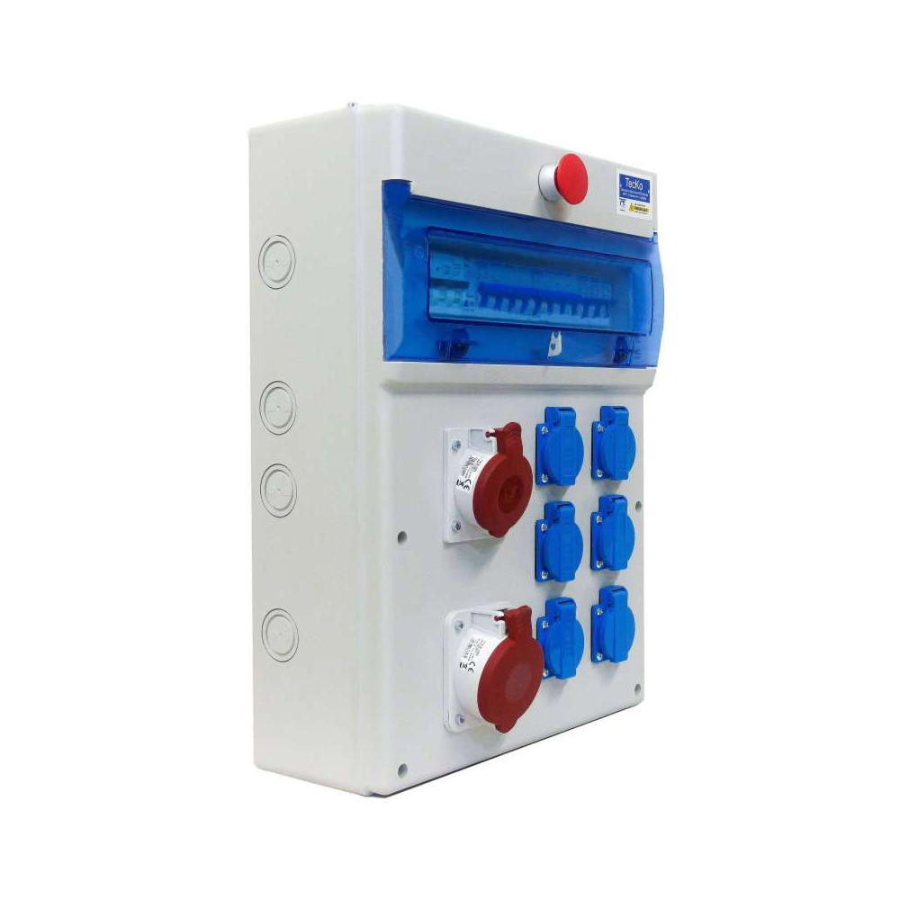 Coffret de distribution triphasé 400v avec prises 32A et 16A Coffret de distribution triphasé 400v avec prises 32A et 16A