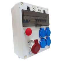 Coffret de distribution triphasé 400v avec prise 32A