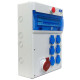 Coffret chantier 400v ABS - 1 PC 5P 32A / 6 PC 2P+T 16A