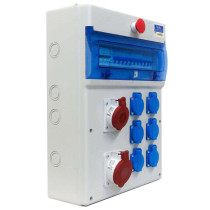 Coffret de distribution triphasé 400v avec prises 32A