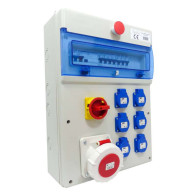 Coffret de distribution triphasé 400v avec prise 63A