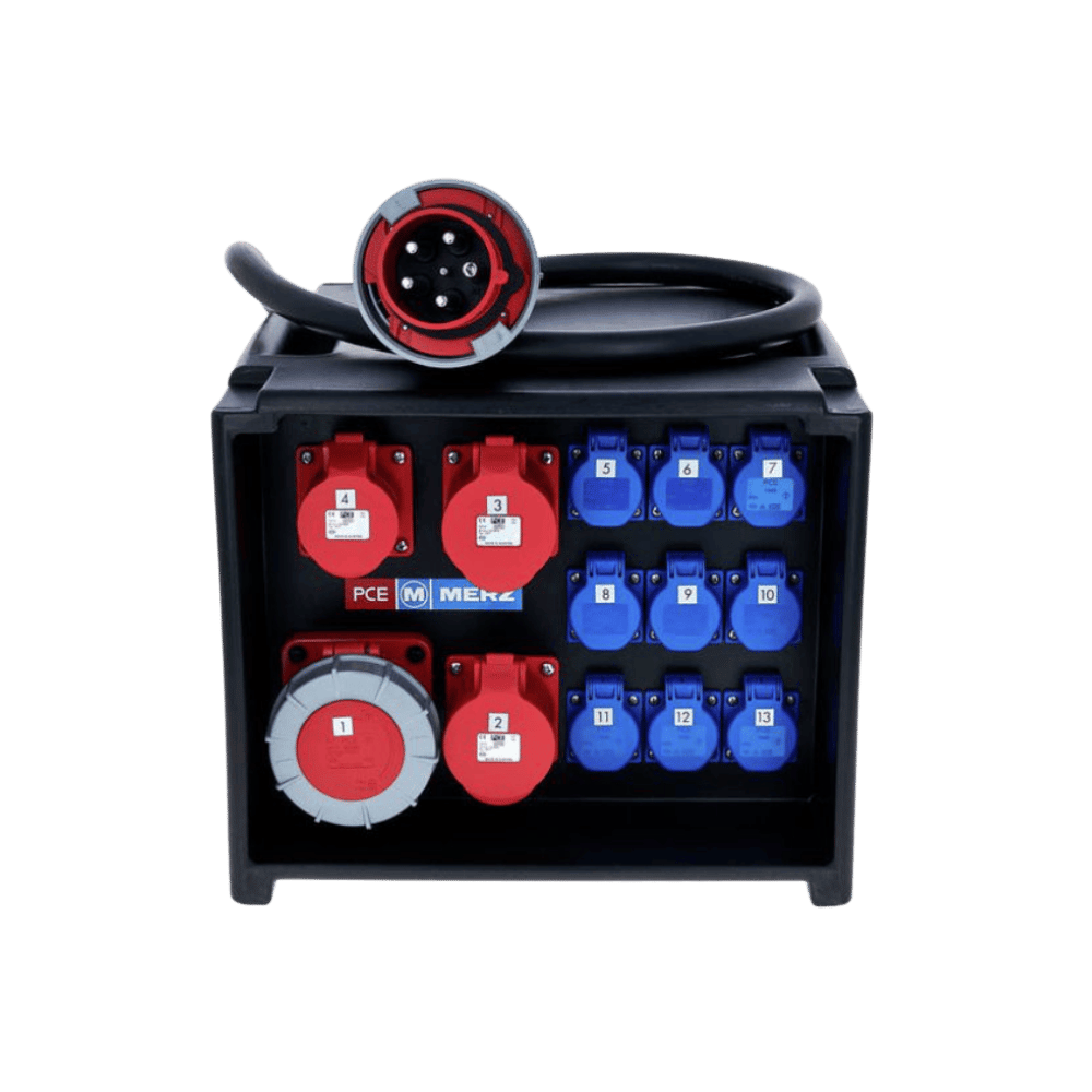 Coffret électrique événementiel triphasé 400v avec prise 63A Coffret électrique événementiel triphasé 400v avec prise 63A