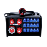 Coffret électrique événementiel triphasé 400v avec prises 63A et 32A