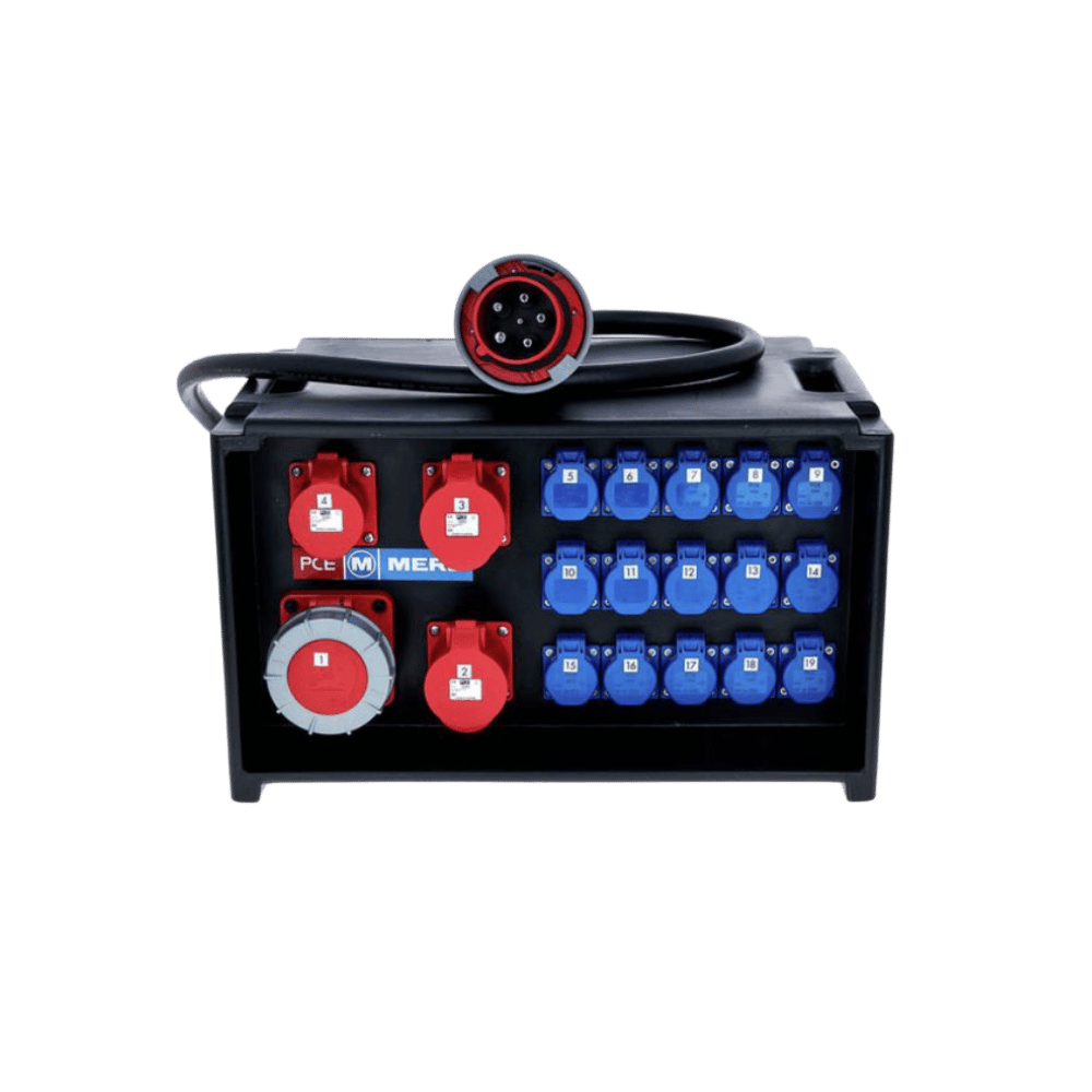 Coffret électrique événementiel triphasé 400v avec prises 63A et 32A Coffret électrique événementiel triphasé 400v avec prises 63A et 32A