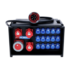 Coffret électrique événementiel triphasé 400v avec prises 63A et 32A