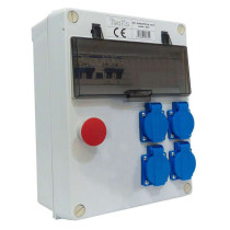 Coffret de distribution monophasé 230v avec 4 prises 16A