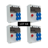 Lot de 4 coffrets de distribution ABS 230v 4 prises 16A