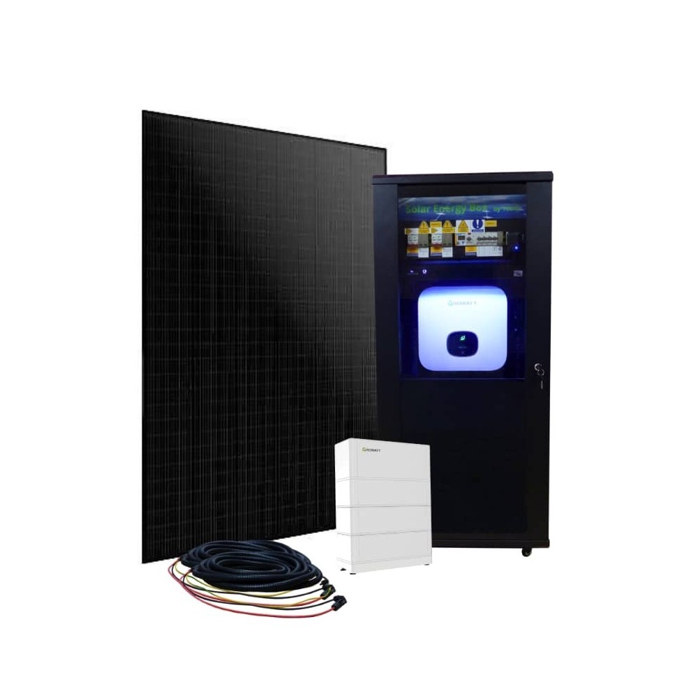 Kit Solar Energy Box M3000 avec panneaux, batterie de stockage et connecteurs