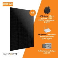 Kit solaire 3000 W bifacial APSystems monophasé – Autoconsommation