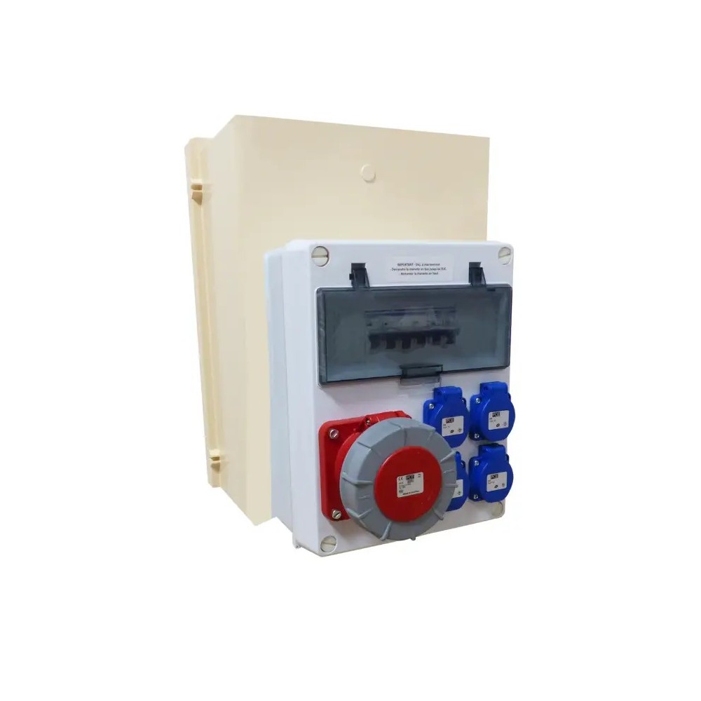 Coffret De Chantier Pré-équipé EDO ASTAT STANDARD PLUS IP65 - Hager - Blanc