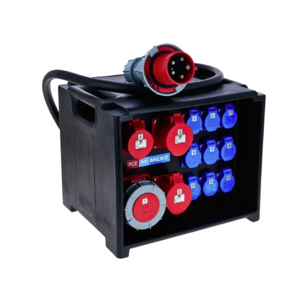 Coffret électrique événementiel triphasé 400v avec prise 63A