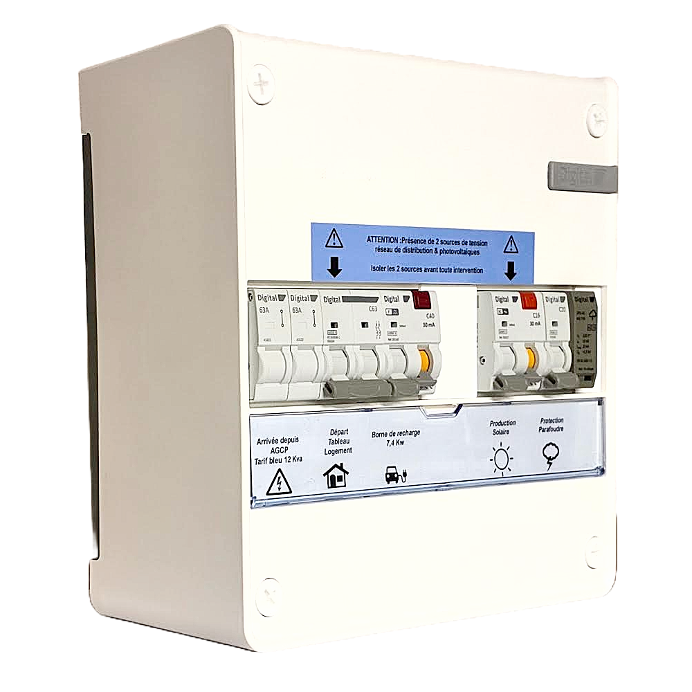 Coffret 3 en 1 - AGCP 6KVA - solaire 3 kw et borne de recharge 7,4kw