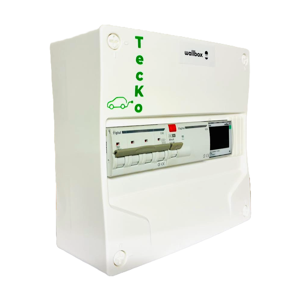 Coffret avec protections pour borne de recharge triphasée en 11 kW WALLBOX avec gestion de la charge dynamique " Power Boost "