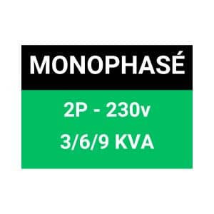 Coffret de chantier monophasé 3/6/9 kVA - conforme ENEDIS / EDF