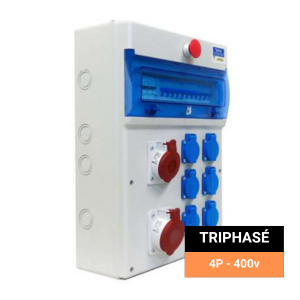 Coffret de chantier ABS triphasé 400V en qualité professionnelle